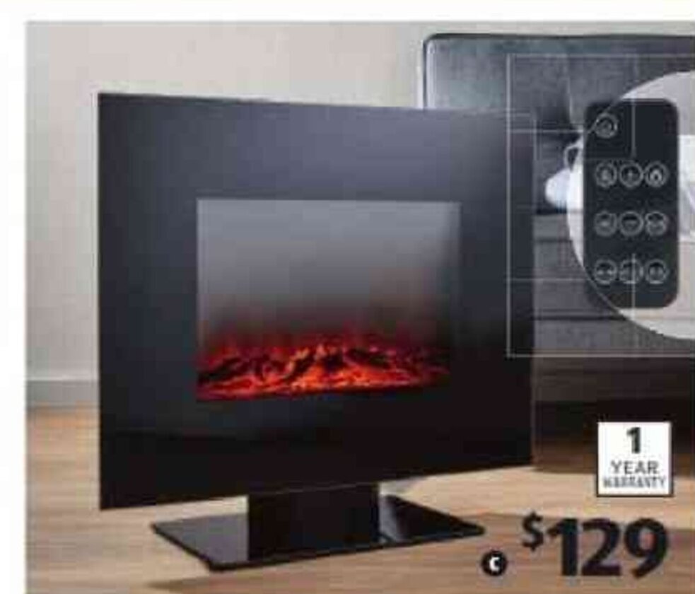 Flame Effect Heater With Remote Control offer at ALDI