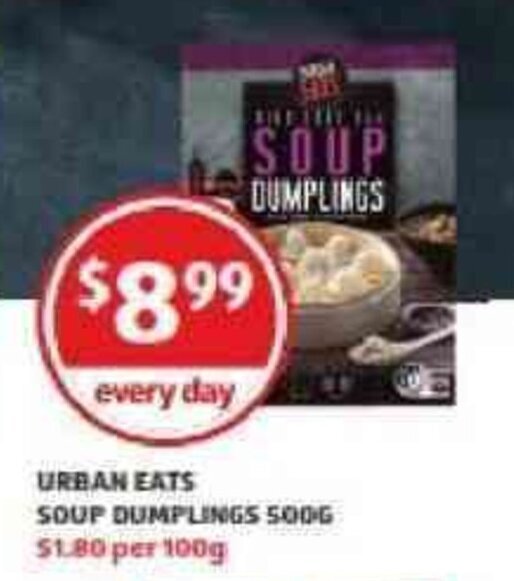 Urban Eats Soup Dumplings 500g offer at ALDI