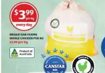 ALDI Broad Oak Farms Whole Chicken offer