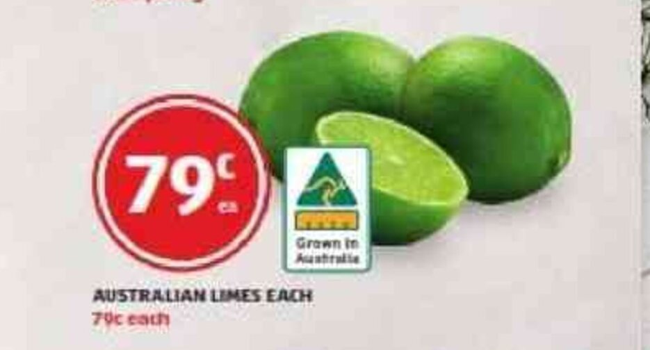 Australian Limes offer at ALDI