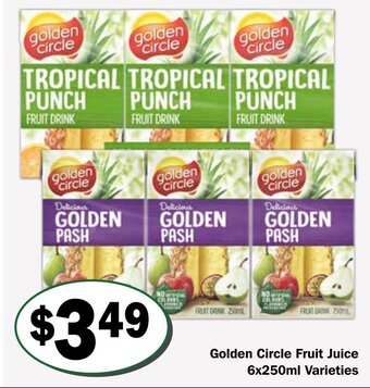 Friendly Grocer Golden Circle Fruit Juice 6x250ml Varieties offer