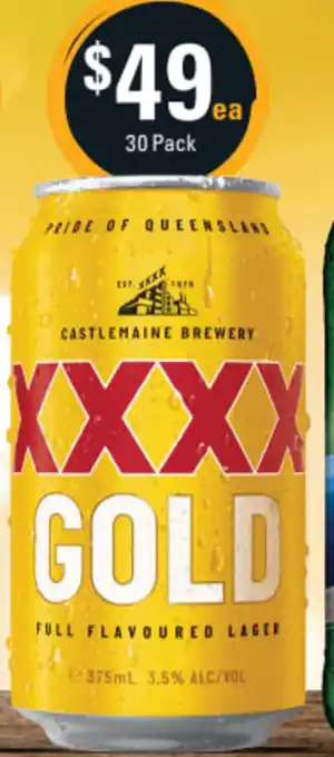 Cellarbrations XXXX Gold Block Cans 375ml offer