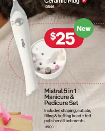 Australia Post Mistral 5 in 1 Manicure & Pedicure Set offer