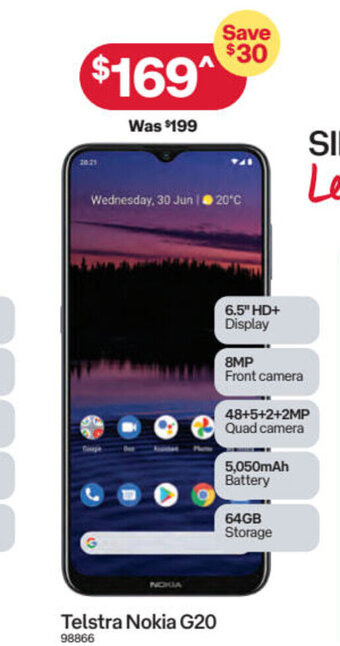 Australia Post Telstra Nokia G20 offer