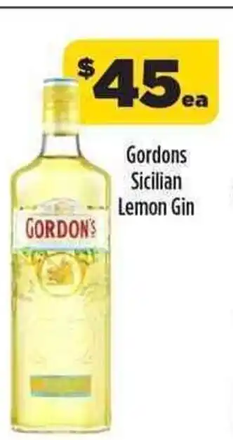Liquorland Gordons Sicilian Lemon Gin offer