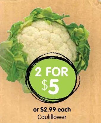 Spudshed Cauliflower offer