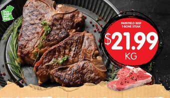 Spudshed Parkfield Beef T-Bone Steak offer
