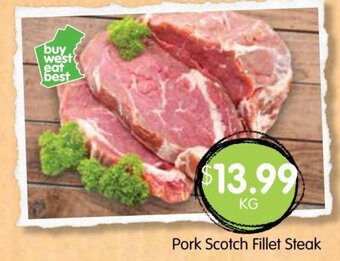 Spudshed Pork Scotch Fillet Steak offer