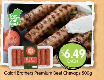 Spudshed Galati Brothers Premium Beef Chevaps 500g offer
