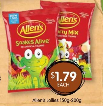 Spudshed Allen's Lollies 150g-200g offer