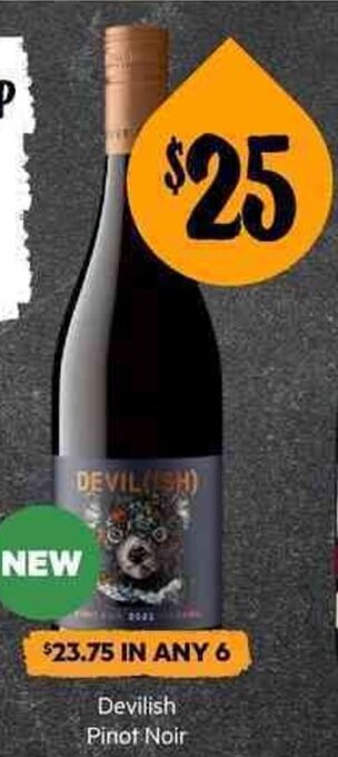 First Choice Liquor Devilish Pinot Noir offer