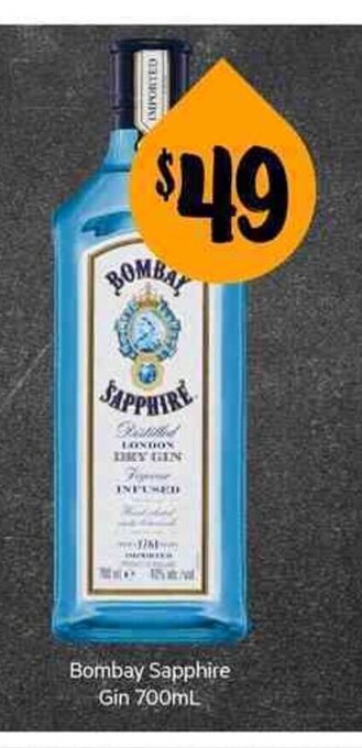 First Choice Liquor Bombay Sapphire Gin 700ml offer