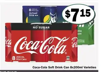 Friendly Grocer Coca-cola Soft Drink Can 8x200ml Varieties offer