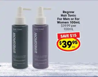 Ritchies Regrow Hair Tonic For Men or For Women 100mL offer