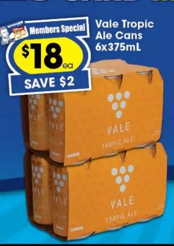 Ritchies Vale Tropic Ale Cans 6x375mL offer