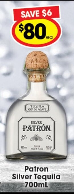 Patron Silver Tequila 700mL
