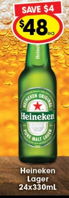 Ritchies Heineken Lager 24x330mL offer