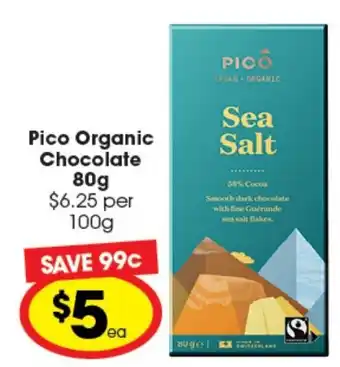 Ritchies Pico Organic Chocolate 80g offer