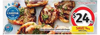 Coles Coles Australian Lamb Loin Chops offer