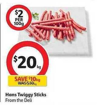 Coles Hans Twiggy Sticks offer