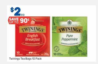 Foodland Twinings Tea Bags 10 Pack offer