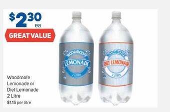 Foodland Woodroofe Lemonade Or Diet Lemonade 2 Litre offer
