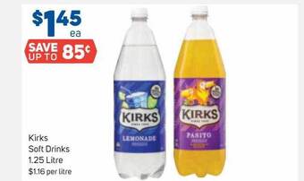 Kirks Soft Drinks 1.25 Litre
