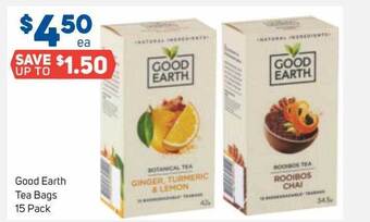 Foodland Good Earth Tea Bags 15 Pack offer