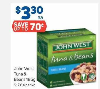Foodland John West Tuna & Beans 185g offer