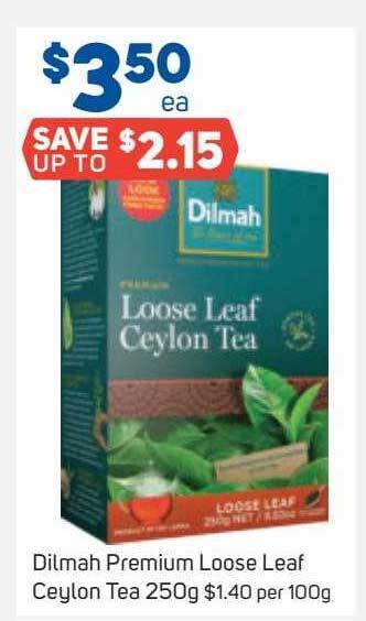 Foodland Dilmah Premium Loose Leaf Ceylon Tea 250g offer