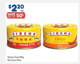 Foodland Sirena Tuna 95g offer