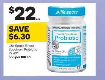 Woolworths Life-space Broad Spectrum Probiotic offer
