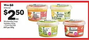 Woolworths Woolworths Soup Varieties offer