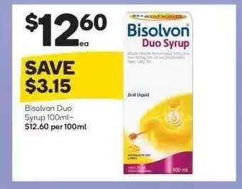 Woolworths Bisolvon Duo Syrup offer
