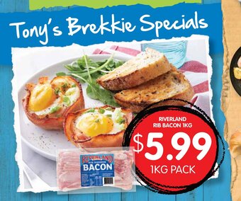 Spudshed Riverland Rib Bacon 1kg offer