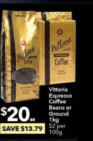 Vittario Espresso Coffee Beans Or Ground