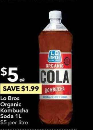 Ritchies Lo Bros Organic Kombucha Soda offer