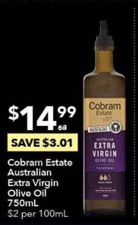 Ritchies Cobram Estate Australian Extra Virgin Olive Oil offer