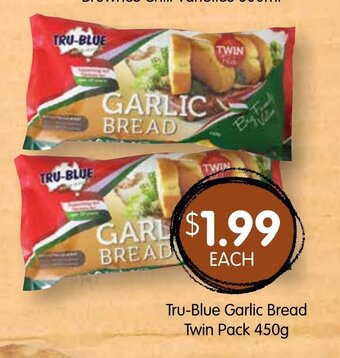 Tru-Blue Garlic Bread Twin Pack 450g