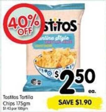Spar Tostitos tortilla chips 175gm offer