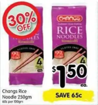 Changs rice noodie 250gm