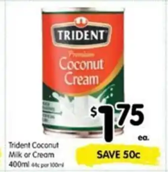 Trident coconut milk or cream 400ml