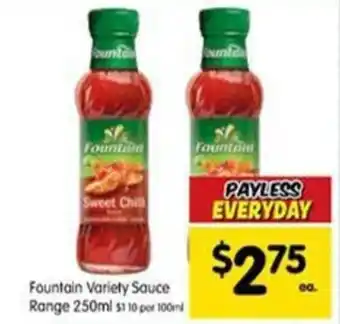 Spar Fountain variety sauce range 250ml offer