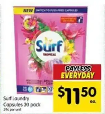 Surf laundry capsules 30 pack