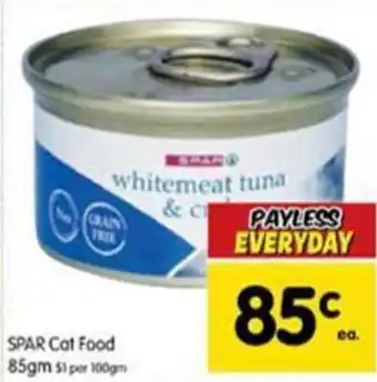 Spar Cat food 85gm offer