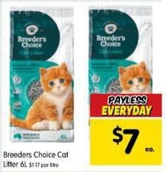 Spar Breeders choice cat litter 6L offer