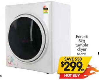 Cheap as Chips Prinetti 5kg Tumble Dryer offer