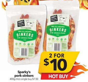 Cheap as Chips Sparky's Pork Oinkers offer