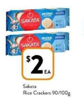 Foodworks Sakata rice crackers 90-100g offer