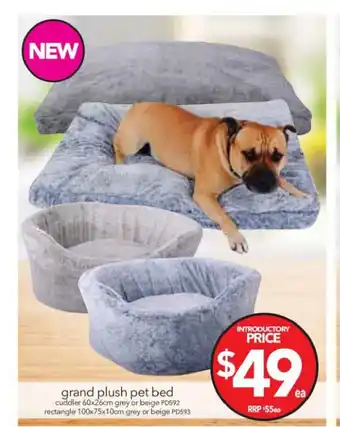 Cheap as Chips Grand Plush Pet Bed offer